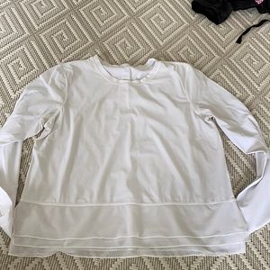 Flowy White Lulu Lemon Long Sleeve Top